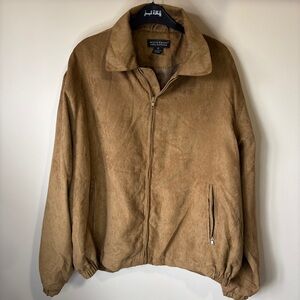 Montage Collection Men's XL Brown Faux Suede Lightweight Fall Jacket
